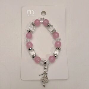 Melody Pink Crystal Ballerina Stretch Bracelet NWT 3 for $20